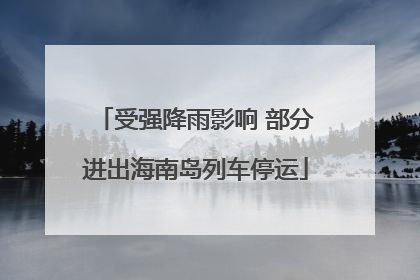 受强降雨影响 部分进出海南岛列车停运