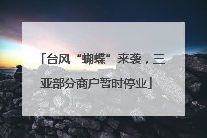 台风“蝴蝶”来袭，三亚部分商户暂时停业