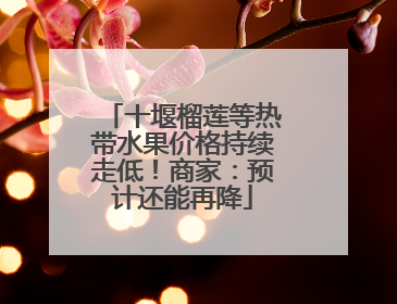 十堰榴莲等热带水果价格持续走低！商家：预计还能再降