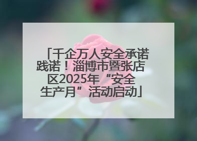 千企万人安全承诺践诺！淄博市暨张店区2025年“安全生产月”活动启动