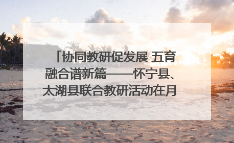协同教研促发展 五育融合谱新篇——怀宁县、太湖县联合教研活动在月山镇中心学校成功举办