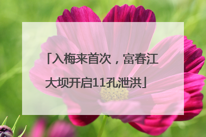 入梅来首次，富春江大坝开启11孔泄洪