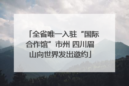 全省唯一入驻“国际合作馆”市州 四川眉山向世界发出邀约