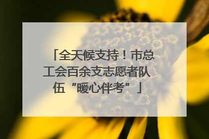 全天候支持！市总工会百余支志愿者队伍“暖心伴考”