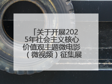 关于开展2025年社会主义核心价值观主题微电影（微视频）征集展示活动的公告