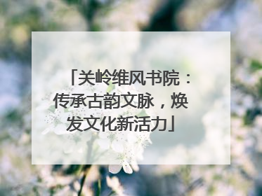 关岭维风书院：传承古韵文脉，焕发文化新活力