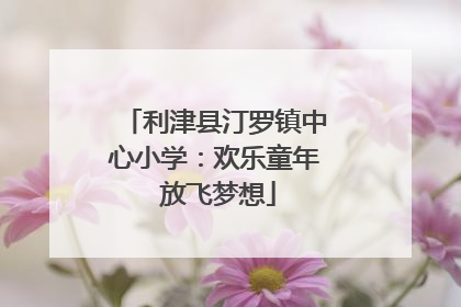 利津县汀罗镇中心小学：欢乐童年 放飞梦想