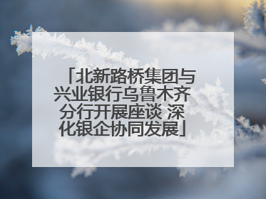 北新路桥集团与兴业银行乌鲁木齐分行开展座谈 深化银企协同发展