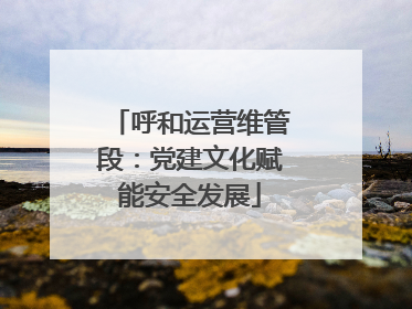 呼和运营维管段：党建文化赋能安全发展