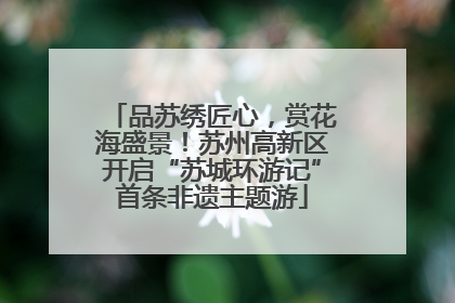 品苏绣匠心，赏花海盛景！苏州高新区开启“苏城环游记”首条非遗主题游