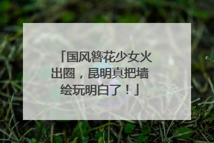 国风簪花少女火出圈，昆明真把墙绘玩明白了！
