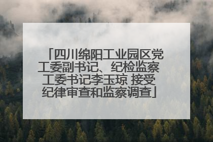 四川绵阳工业园区党工委副书记、纪检监察工委书记李玉琼 接受纪律审查和监察调查