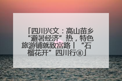 四川兴文：高山苗乡“避暑经济”热，特色旅游铺就致富路丨“石榴花开”四川行⑧
