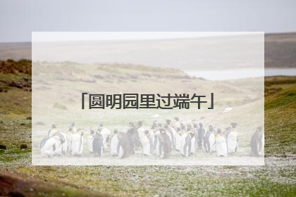圆明园里过端午