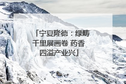 宁夏隆德：绿畴千里展画卷 药香四溢产业兴