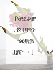 守望乡野，这里有个“90后派出所”！