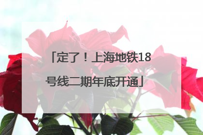 定了！上海地铁18号线二期年底开通