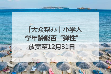 大众帮办｜小学入学年龄能否“弹性”放宽至12月31日？有地方已在探索