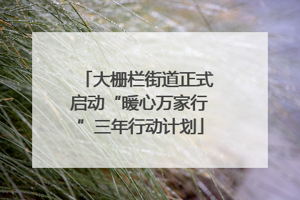 大栅栏街道正式启动“暖心万家行”三年行动计划