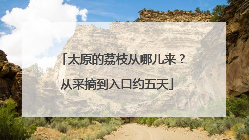 太原的荔枝从哪儿来？从采摘到入口约五天