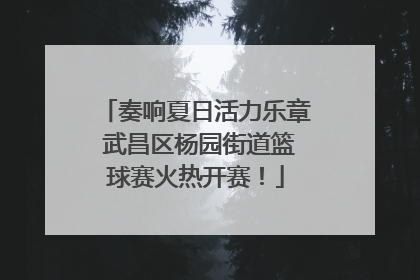 奏响夏日活力乐章 武昌区杨园街道篮球赛火热开赛！