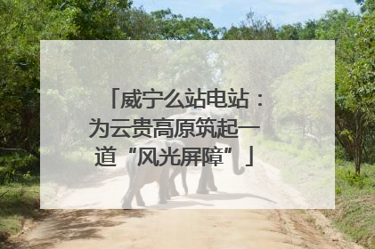威宁么站电站：为云贵高原筑起一道“风光屏障”