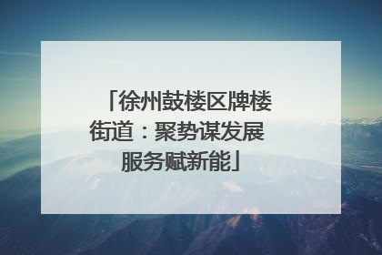 徐州鼓楼区牌楼街道：聚势谋发展 服务赋新能