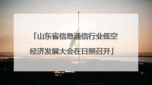 山东省信息通信行业低空经济发展大会在日照召开