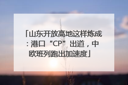 山东开放高地这样炼成：港口“CP”出道，中欧班列跑出加速度