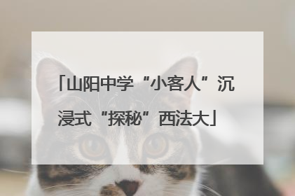 山阳中学“小客人”沉浸式“探秘”西法大
