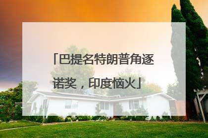 巴提名特朗普角逐诺奖，印度恼火