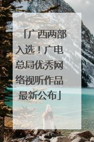 广西两部入选！广电总局优秀网络视听作品最新公布