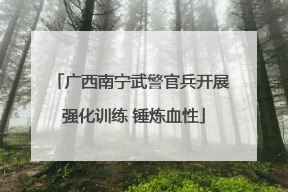 广西南宁武警官兵开展强化训练 锤炼血性