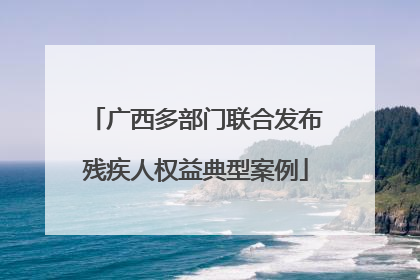 广西多部门联合发布残疾人权益典型案例