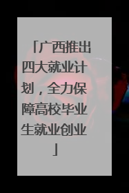 广西推出四大就业计划，全力保障高校毕业生就业创业
