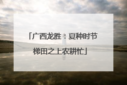 广西龙胜：夏种时节 梯田之上农耕忙