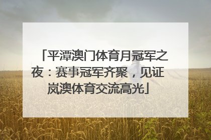 平潭澳门体育月冠军之夜：赛事冠军齐聚，见证岚澳体育交流高光