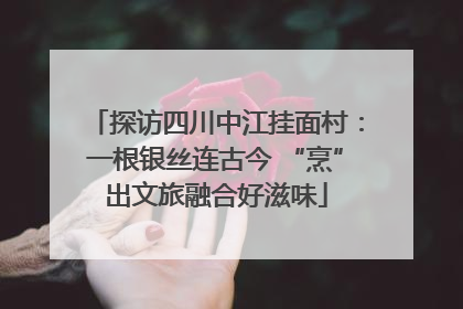 探访四川中江挂面村：一根银丝连古今 “烹”出文旅融合好滋味