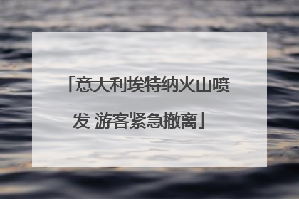 意大利埃特纳火山喷发 游客紧急撤离