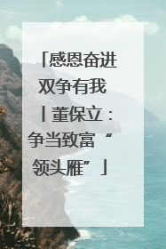 感恩奋进 双争有我丨董保立：争当致富“领头雁”