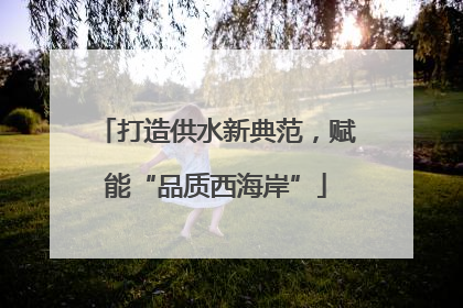 打造供水新典范，赋能“品质西海岸”