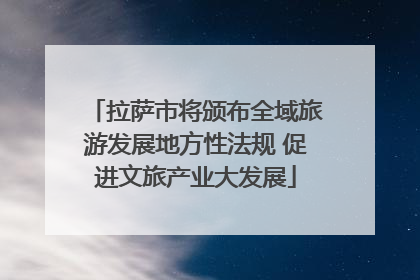 拉萨市将颁布全域旅游发展地方性法规 促进文旅产业大发展