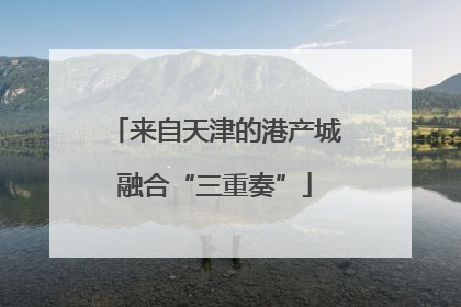 来自天津的港产城融合“三重奏”
