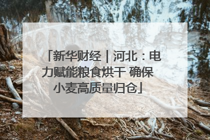 新华财经｜河北：电力赋能粮食烘干 确保小麦高质量归仓