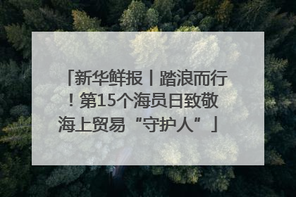 新华鲜报丨踏浪而行！第15个海员日致敬海上贸易“守护人”
