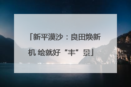 新平漠沙：良田焕新机 绘就好“丰”景