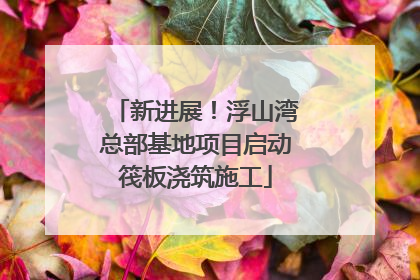 新进展！浮山湾总部基地项目启动筏板浇筑施工