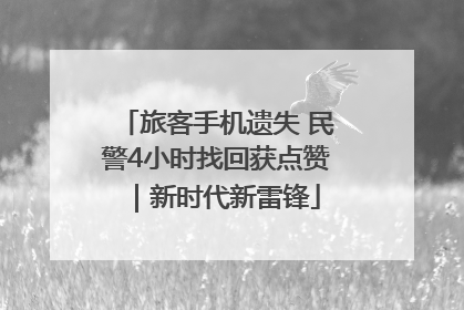 旅客手机遗失 民警4小时找回获点赞｜新时代新雷锋