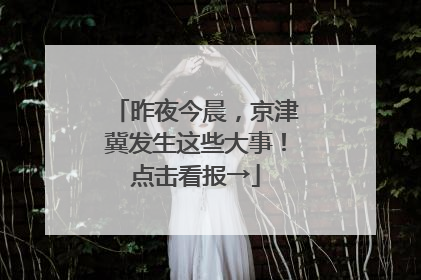 昨夜今晨，京津冀发生这些大事！点击看报→