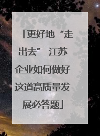 更好地“走出去” 江苏企业如何做好这道高质量发展必答题